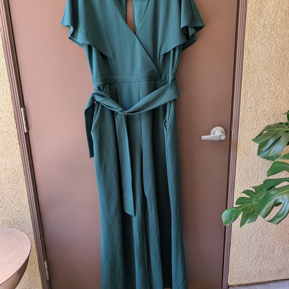 Elegant Green Wrap Dress